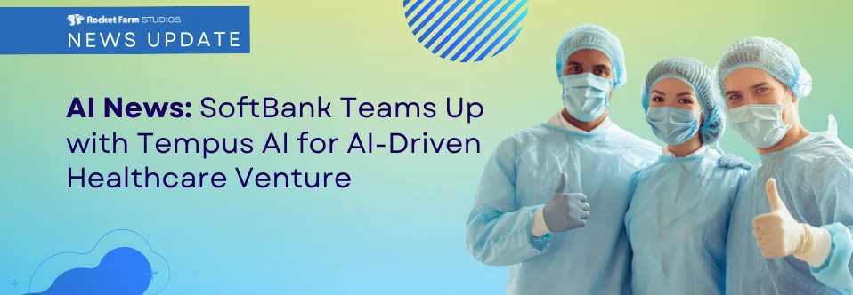 Group of healthcare professionals in scrubs and masks giving thumbs up, representing the collaboration between SoftBank and Tempus AI.